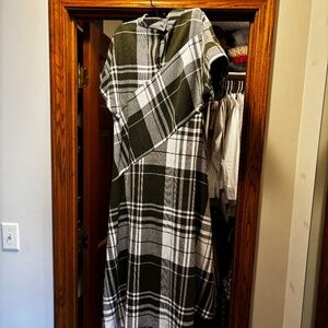 ASOS plaid asymmetric dress